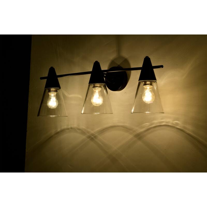 Latilala 29 Inch Matte Black Wall Sconces 3-Lighted