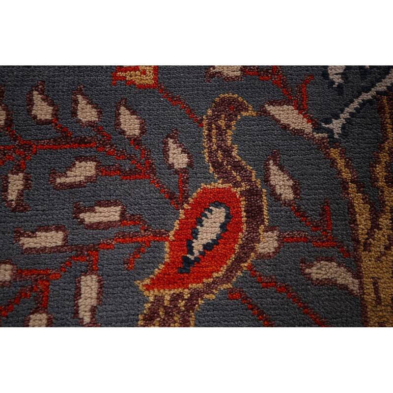 Animals Design Ziegler Indian Runner Rug Hand-Knotted Wool Carpet - 2'5"x 8'0"
