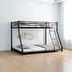 preview thumbnail 3 of 10, Black Twin over Full Metal Bunk Bed with Safety Guardrail, CPC Certified