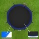 preview thumbnail 4 of 12, 12ft Blue Round Outdoor Trampoline with Enclosure Net and Basketball Hoop