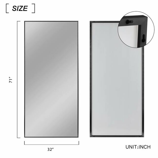 Neutypechic Huge Modern Metal Framed Floor Mirror