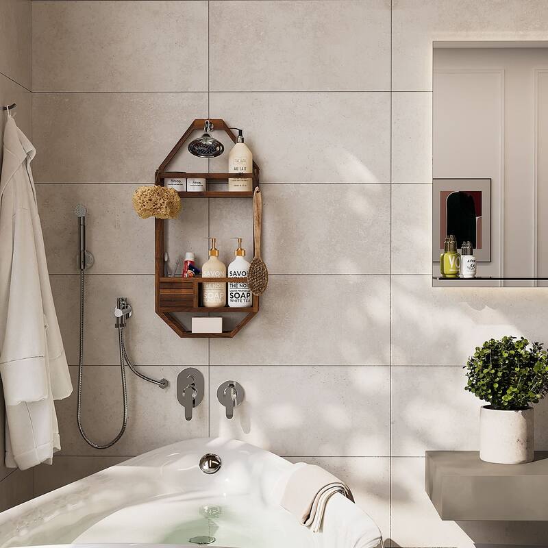 TeakCraft The THOREN, Teak Shower Caddy