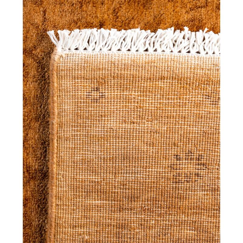 Overdyed One-of-a-Kind Hand-Knotted Area Rug - Brown - 2' 9" x 14' 5"