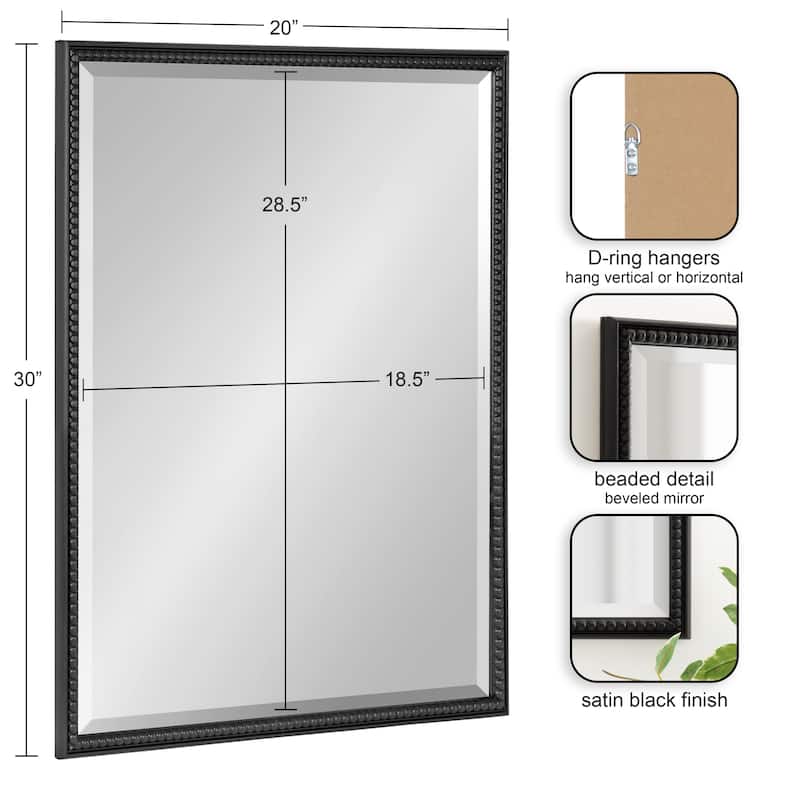 Kate and Laurel Makenna Rectangle Wall Mirror