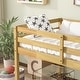 preview thumbnail 32 of 43, Solid Rubber Wooden Twin Loft Bed with Ladder and Strengthened Slats