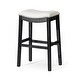 preview thumbnail 48 of 98, Maven Lane 31" Adrien Saddle Kitchen Bar Height Stool - N/A Set of 2 - Aged Black