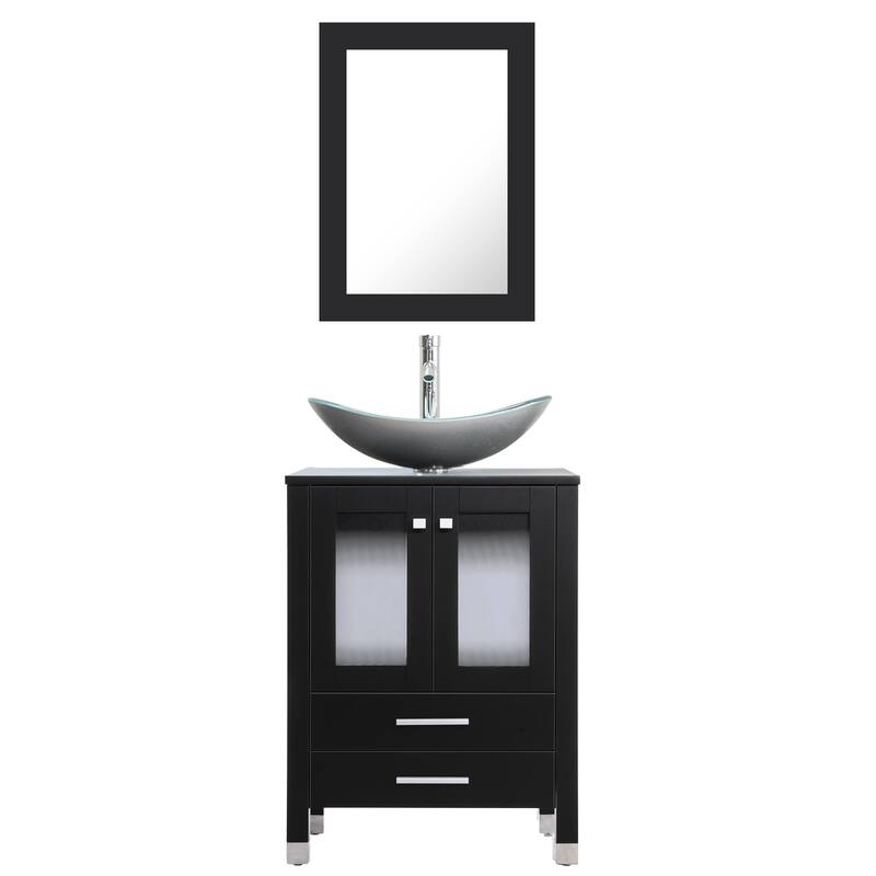 24" Bathroom Vanity with Sink Set Storage Cabinet Combo