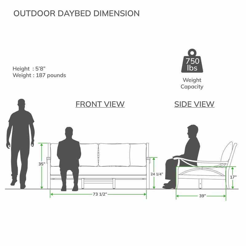 Cambridge Casual Lowell Teak Patio Conversation Set of 4 with Cushion