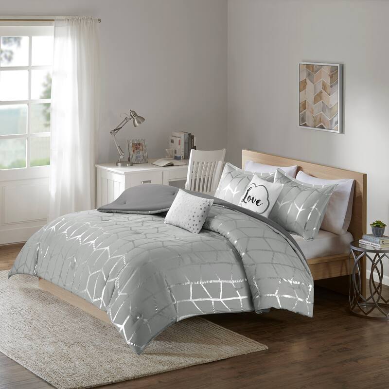Intelligent Design Khloe 5-pc. Metallic Printed Comforter Set