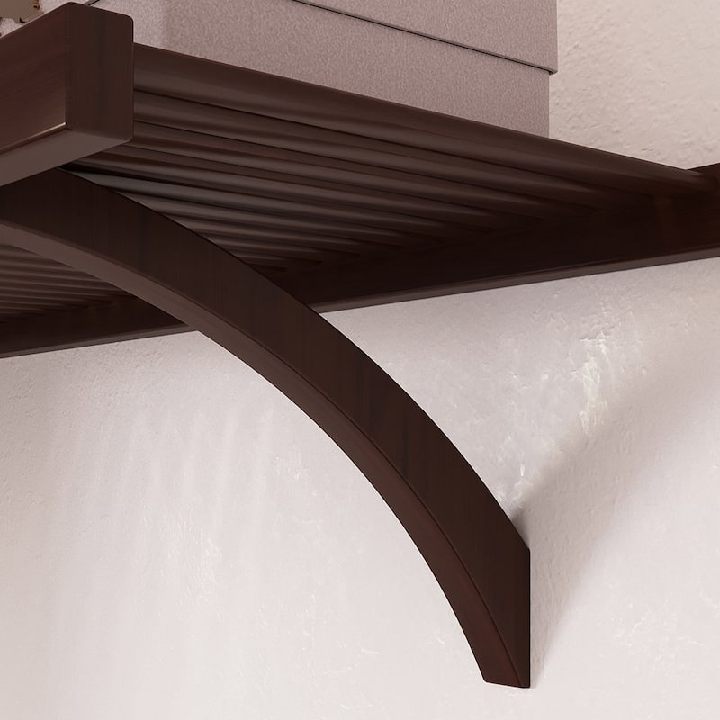 John Louis Home Solid Wood Reach-In Closet System with 5-Drawers and Raised Panel Doors Espresso