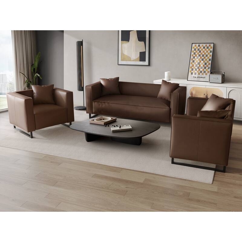 CraftPorch Mid Century Modern 3- Pieces Upholstered Living Room Set