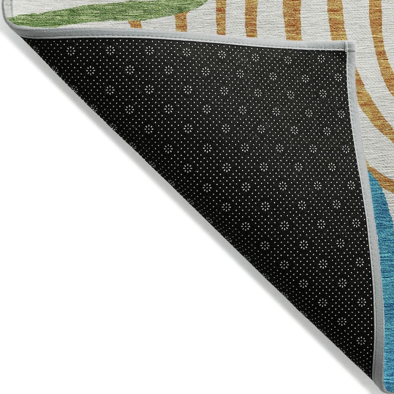 HomeRoots Abstract Transitional Rectangle Outdoor Rug