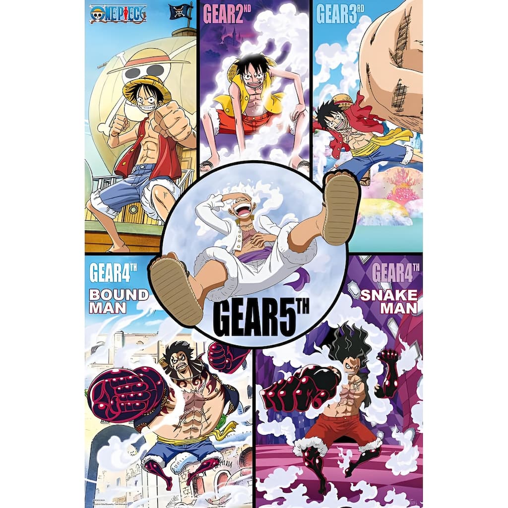 One Piece - Gears History Art Poster - 24 x 36 Inch