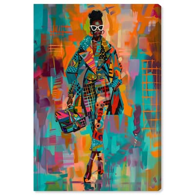 Bold Patchwork Style Canvas by Art Remedy, Gallery Wrapped