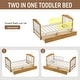 preview thumbnail 5 of 7, House Shaped Platform Bed,Twin Size Pine Wood Bed Frame with 2 Drawers