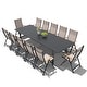 preview thumbnail 22 of 41, 9/11/13-Piece Outdoor Patio Dining Set All-Weather Aluminum Dining Table with Umbrella Hole and Adjustable Folding Chairs