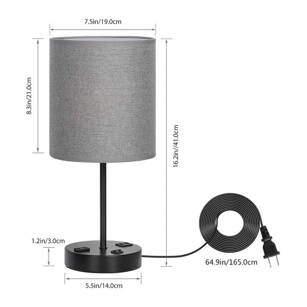 Gray nightstand lamps cheap