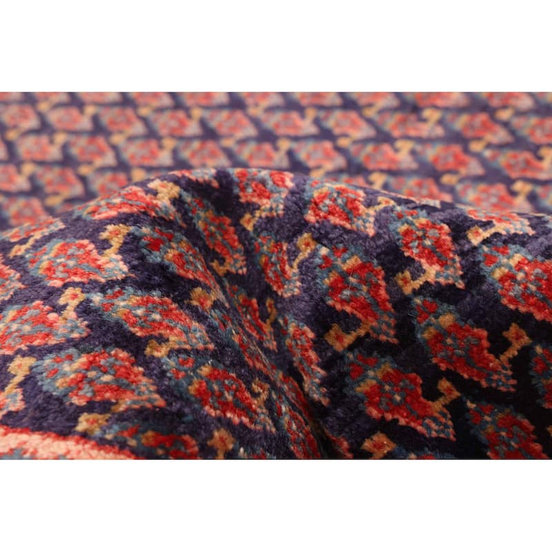 ECARPETGALLERY Hand-knotted Andelz Navy Wool Rug - 3'4 x 11'9