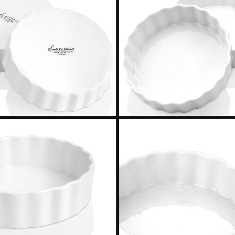 LOVECASA 6 oz Porcelain Mini Ramekins (Set of 6)