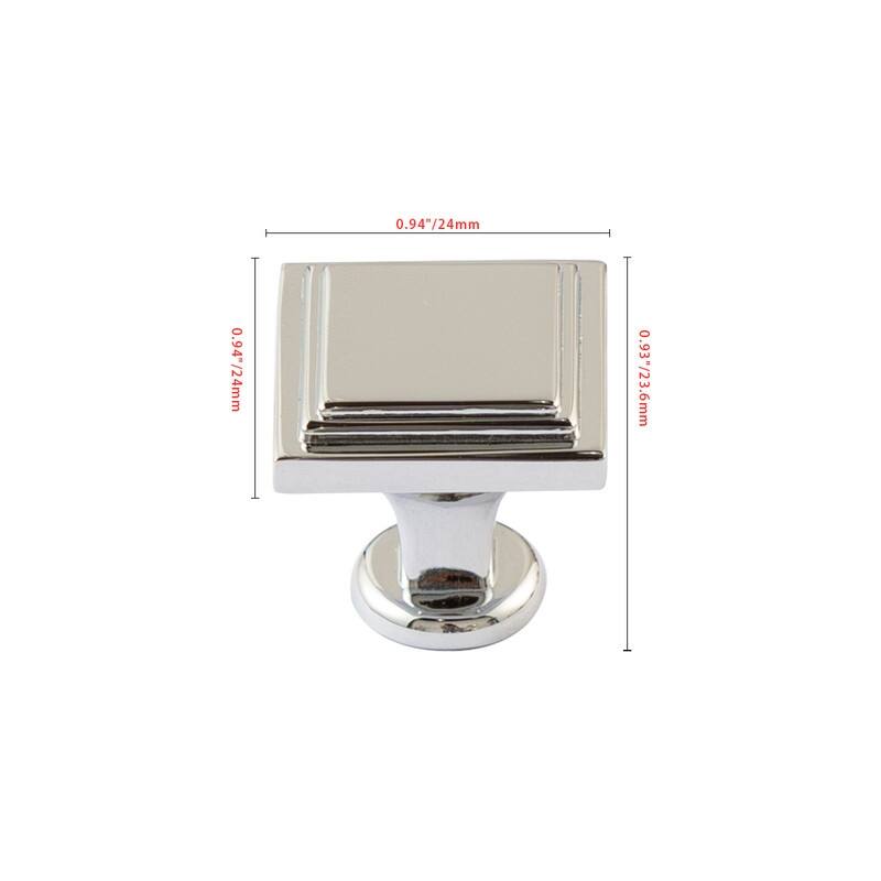 Utopia Alley Valetta Cabinet Ring Pull Knob -Polished Chrome Drawer Pull Knobs 0.94"