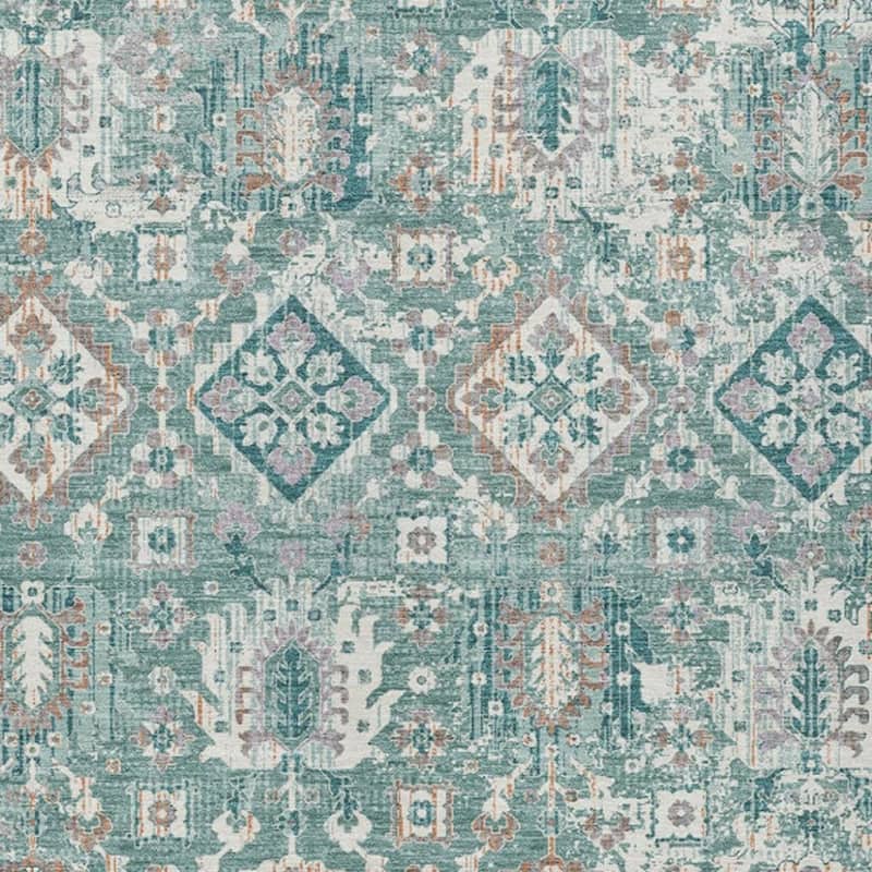 HomeRoots Floral Medallion Traditional Rectangle Outdoor Rug