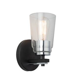 Artcraft Essex - Bathroom Sconce - Black/Chrome - 1-Light