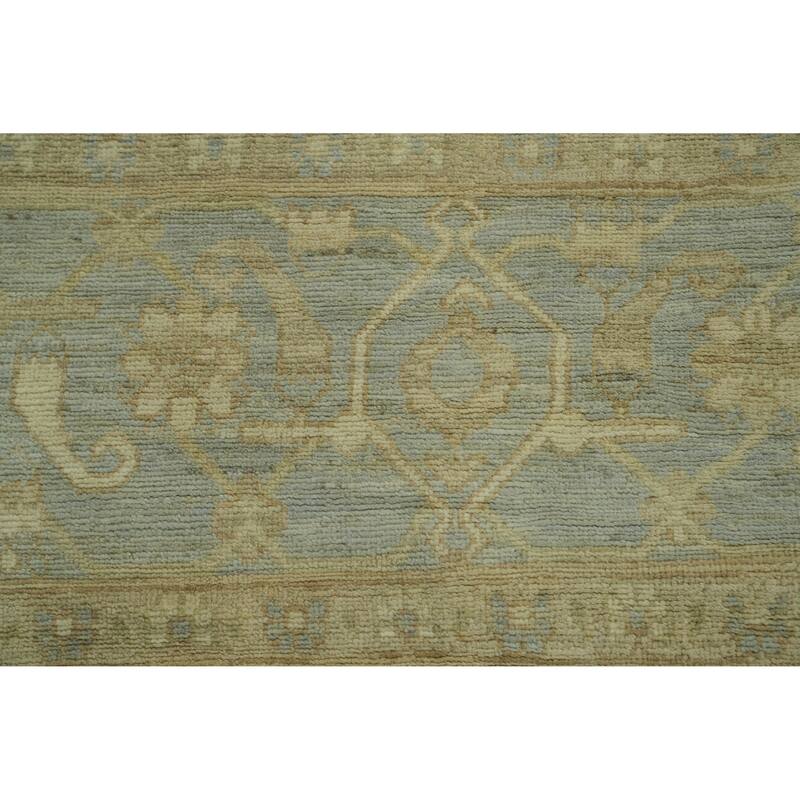 Vegetable Dye Wool Oushak Turkish Large Rug, Medallion Geometric Carpet - 13' 10'' X 10' 1''
