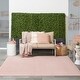 preview thumbnail 117 of 183, Nourison Essentials Solid Contemporary Indoor/ Outdoor Area Rug 7' Square - Pink