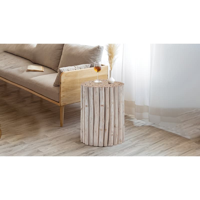 Farmhouse Wood End Table
