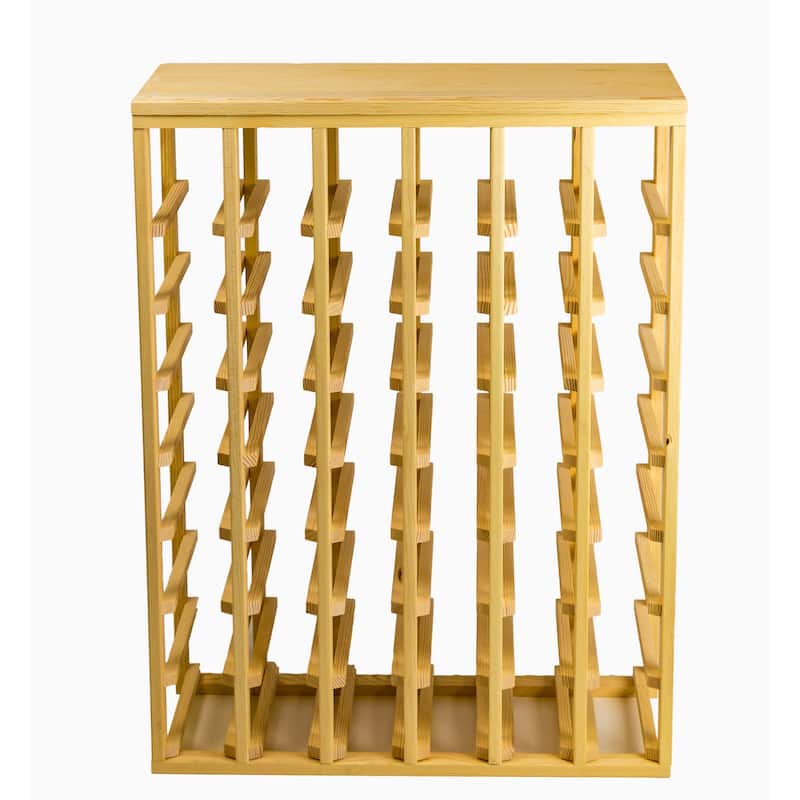 Creekside 48 Bottle Table Top Wine Rack - Pine + Clear Coat