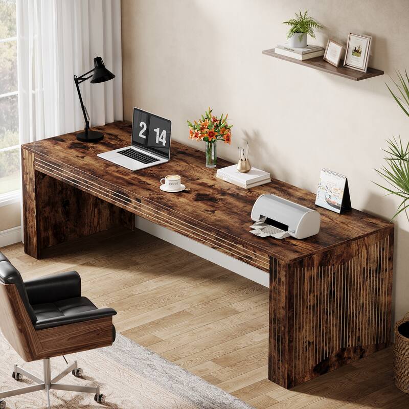 79 Inch Extra Long Desk, Two Person Desk, Double Computer for Home Office