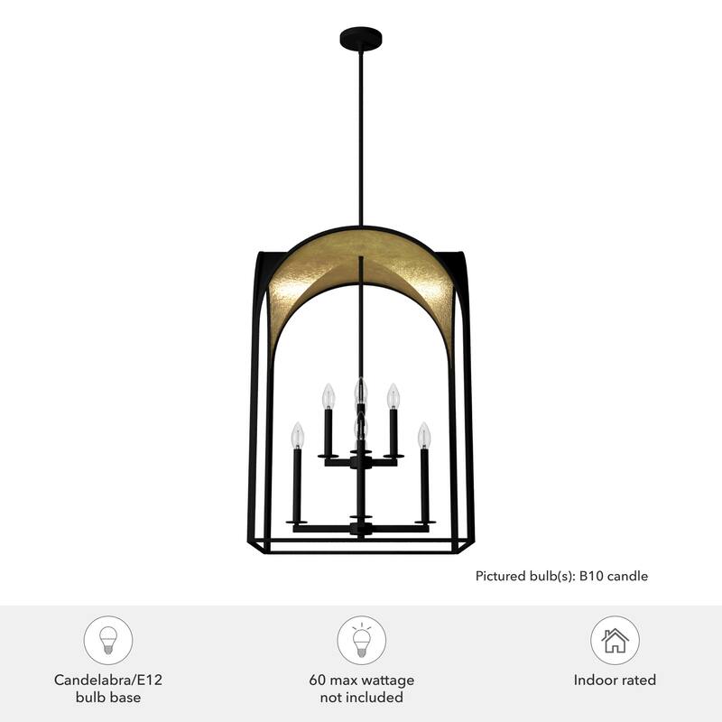 Hunter 22" Dukestown 8-Light Pendant - Entry/ Foyer - Contemporary, Candle, Transitional, Caged