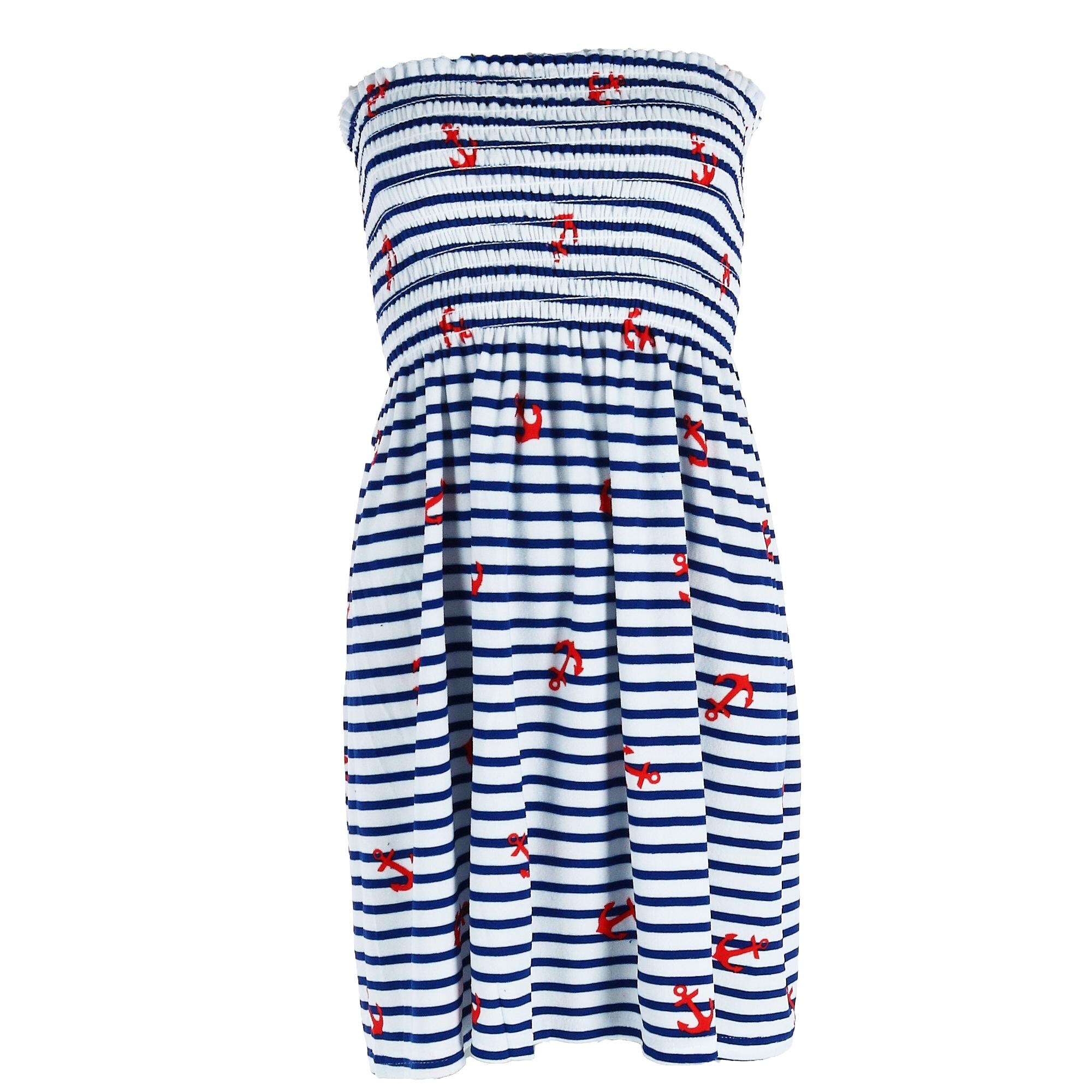 Shop Elegant Emily Women S Printed Terry Smocked Top Gown Cover Up