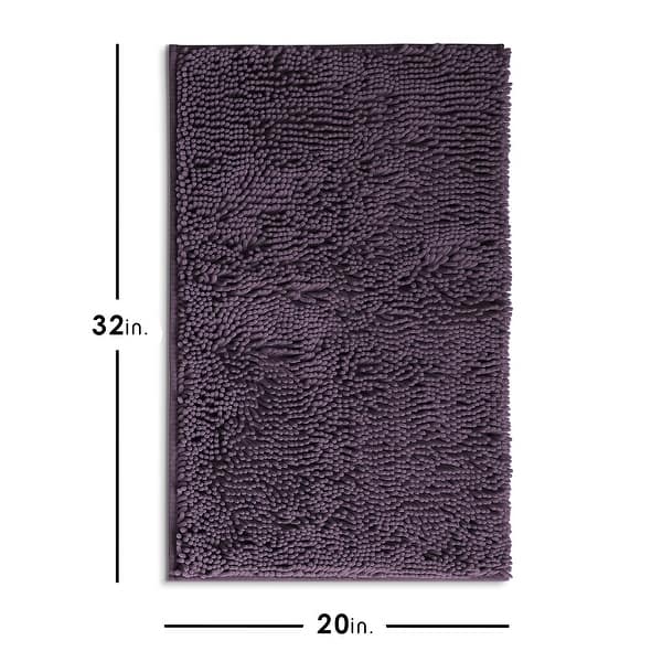 dimension image slide 22 of 34, Hearth & Harbor Non-Slip Super Plush Chenille Bathroom Rugs