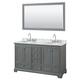 Option Dark Gray / White Carrara Marble Top / Polished