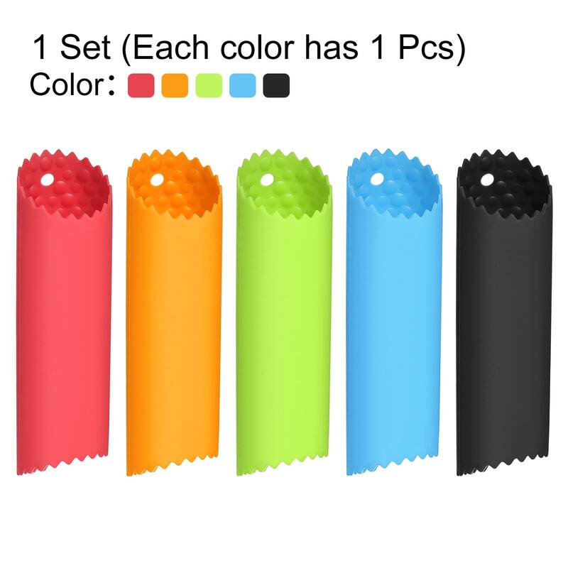 Silicone Garlic Peeler Tube Non Slip for Useful Kitchen Tool 5 Colors - Black/Blue/Green/Red/Orange