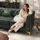 preview thumbnail 31 of 36, GDFStudio - Multi-Size Faux Leather 6-Seat Chesterfield Modular Sofa Set with Metal Trim & 6 Pillows