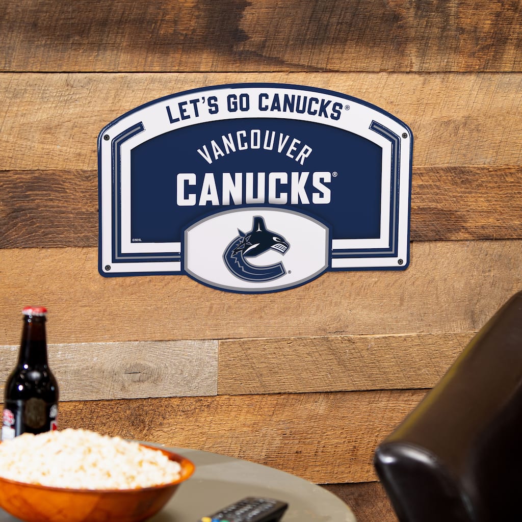 Vancouver Canucks Embossed Steel Wall Sign, 11" x 17"