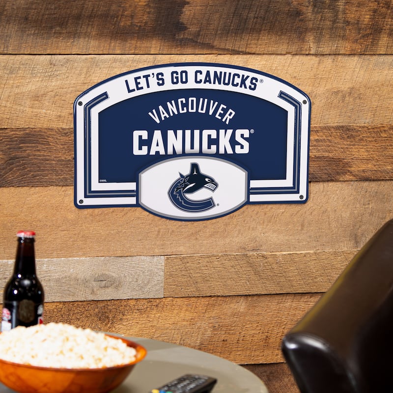 Vancouver Canucks Embossed Steel Wall Sign, 11" x 17"