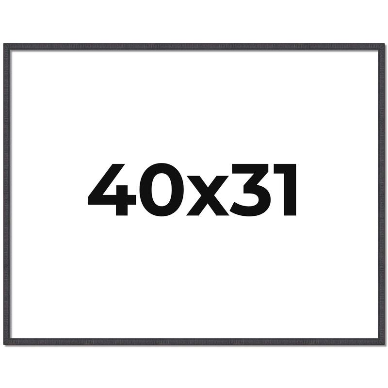 40x31 Frame Brown Solid Wood Picture Frame - Complete Modern Photo