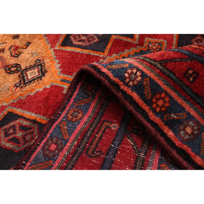 ECARPETGALLERY Hand-knotted Anatolian Vintage Black, Red Wool Rug - 4'0 x 9'3