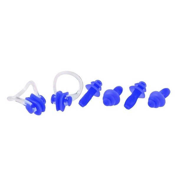 Unique Bargains 2 Pairs Silicone Water Sports Protector Swimming Nose Clip Ear Plugs Set For Swimmers