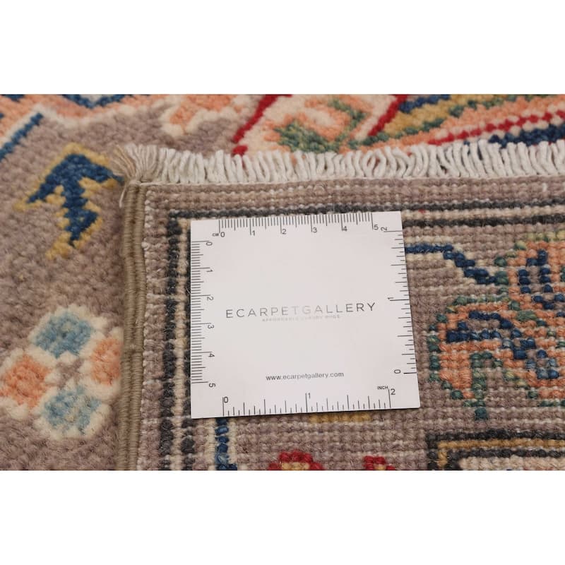 ECARPETGALLERY Hand-knotted Uzbek Ghazni Taupe Wool Rug - 2'7 x 9'1