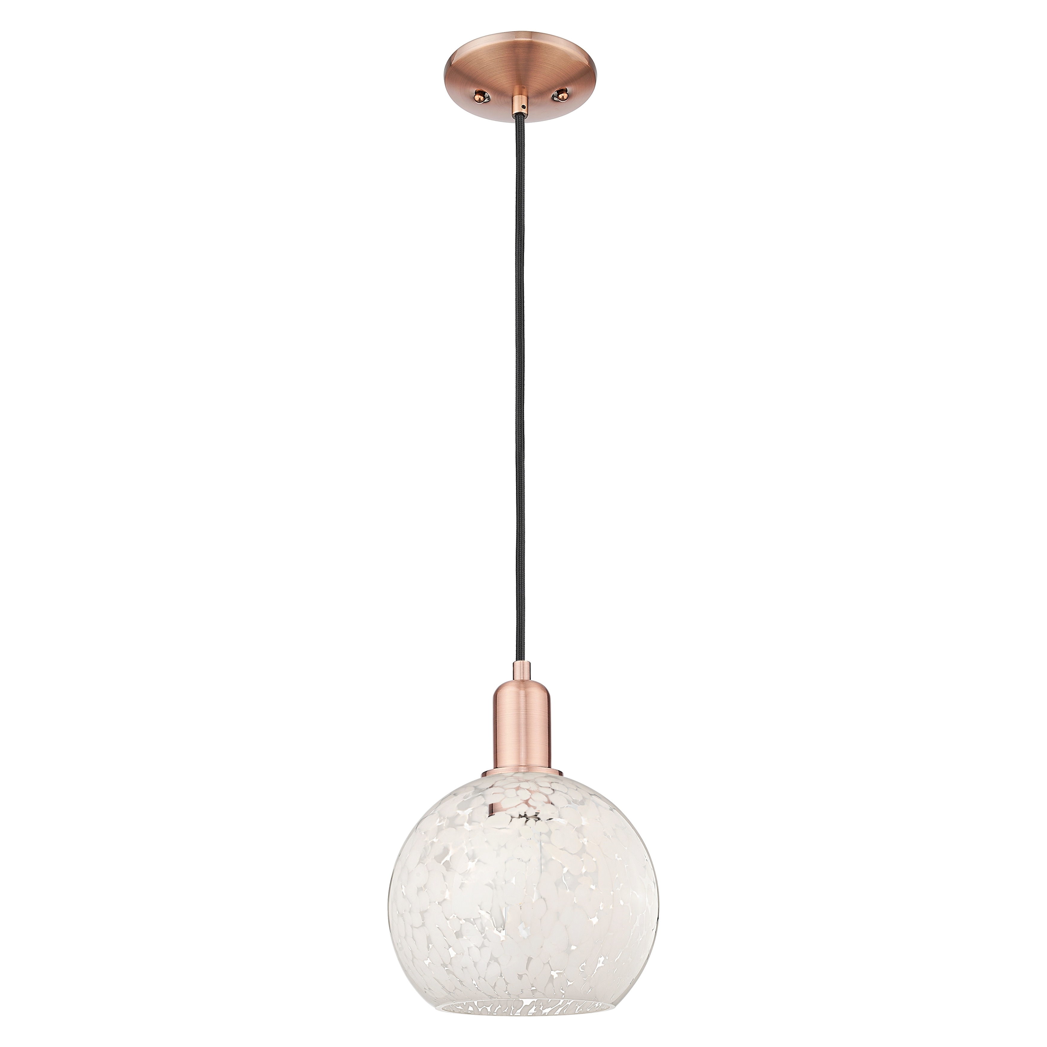 Innovations Lighting Endless Possibilities Arcadia - White Mouchette - 1 Light 8" Cord Hung Mini Pendant
