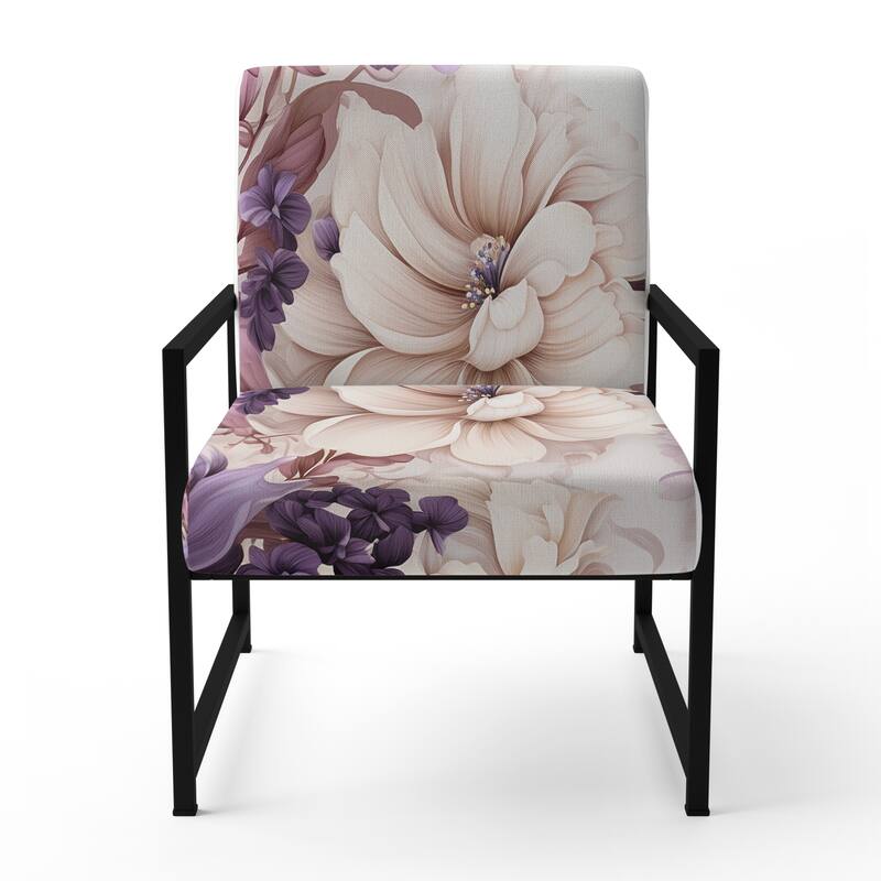 Designart "Ethereal Floral Delight Victorian Pattern III" Upholstered Floral Accent Chair and Cottage Arm Chair - Multiple Color