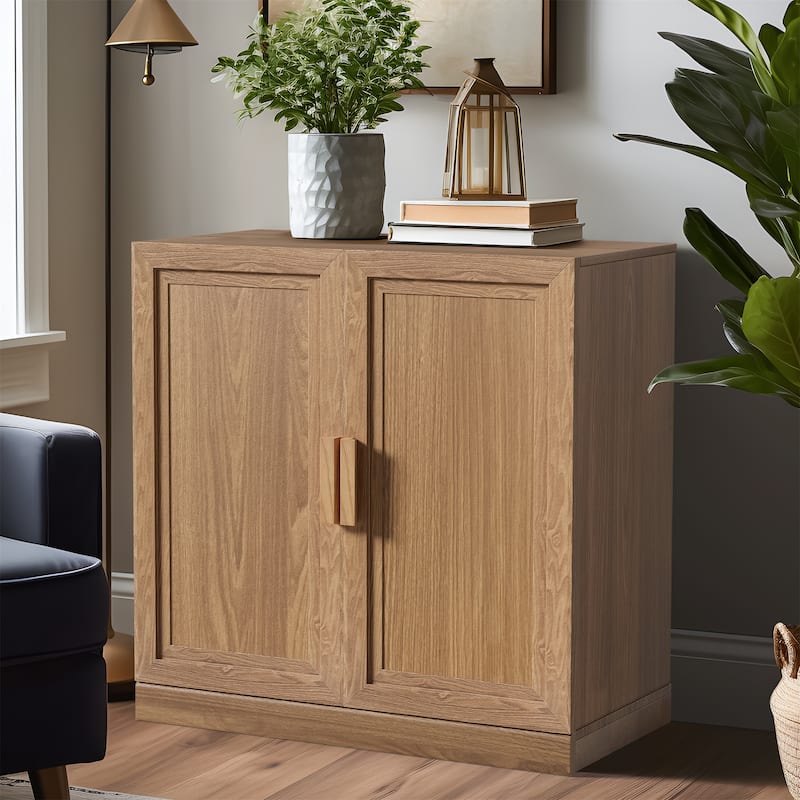 Classic Storage Cabinet with Adjustable Shelves - Natural