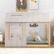 preview thumbnail 2 of 16, Twin Size House Platform Bed Modern Wood Kids' Beds with Roof and Window