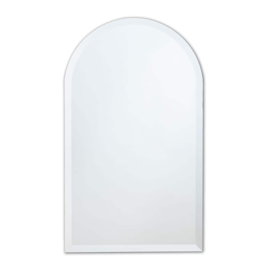 Frameless 19" x 32" Arched Top Beveled Wall Mirror - Clear