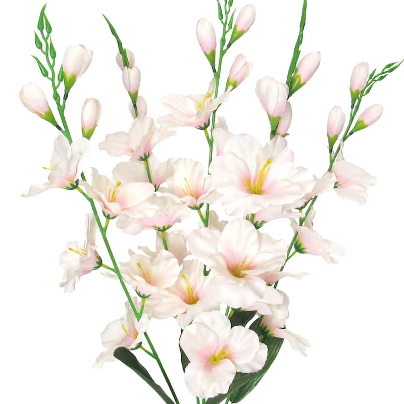 Artificial Gladiolus Flower Stem Bush Bouquet 26in