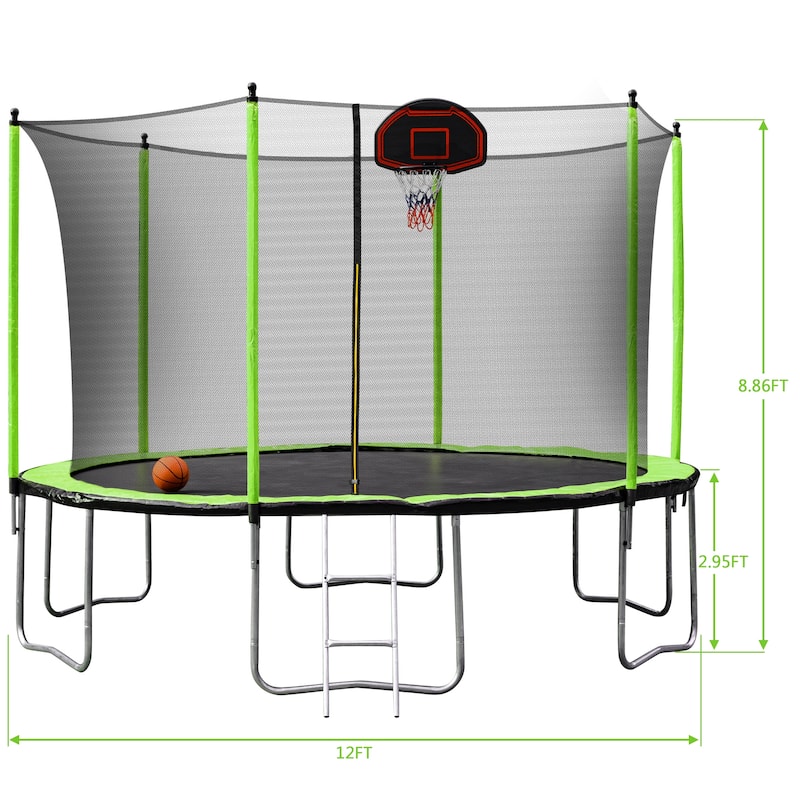 12ft Green Trampoline